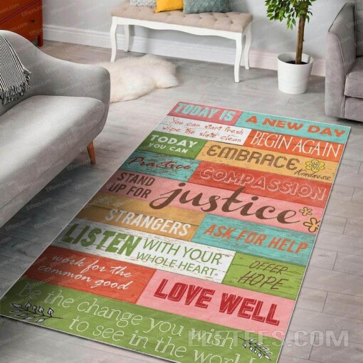 Today Is A New Day Optimistic Thinkings Floor Area Rug