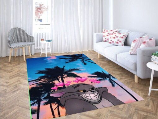 Tom And Jerry Wallpaper Living Room Modern Carpet Rug