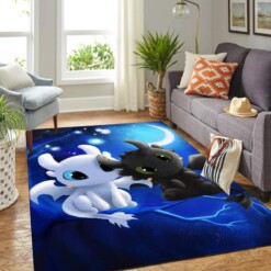 Toothless Light Fury Night Fury Carpet Rug