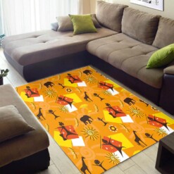 Trendy African American Attractive Black Art Seamless Pattern Style Floor Themed Home Rug