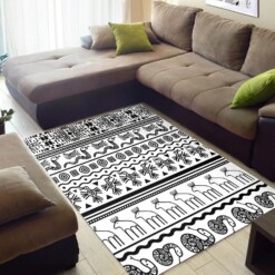 Trendy African American Nice Natural Hair Afrocentric Pattern Art Style Carpet Themed Home Rug