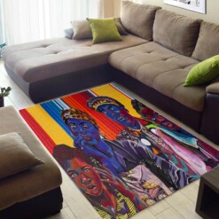 Trendy African American Pretty Afro Lady Style Floor Rug