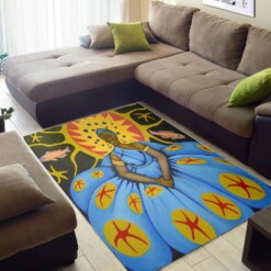 Trendy African American Pretty Melanin Afro Girl Themed Inspired Home Rug