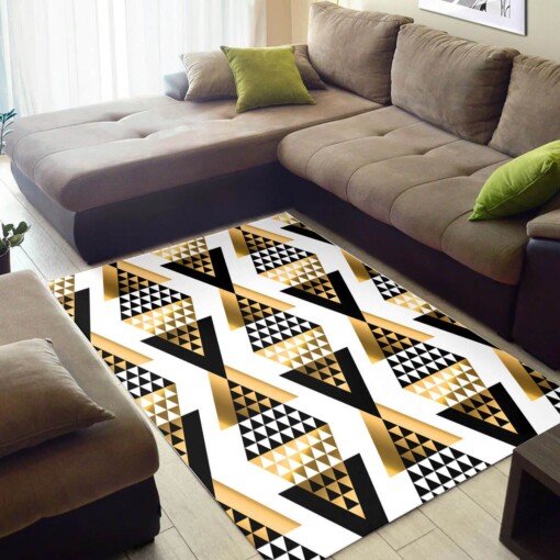 Trendy African American Vintage Afrocentric Seamless Pattern Design Floor Style Rug
