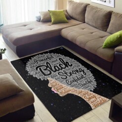 Trendy African Beautiful Black Girl Style House Rug