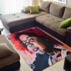 Trendy African Cute Black Queen Style Floor Rug