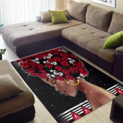 Trendy African Cute Print Girl Large Style Rug