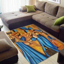 Trendy African Cute Style Girl Floor Inspired Home Rug