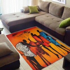 Trendy African Pretty Natural Hair Melanin Afro Girl Style Area Living Room Rug