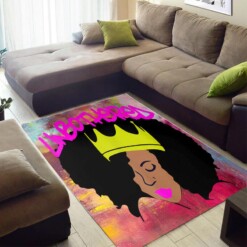 Trendy African Pretty Style Melanin Woman Queen Design Floor Carpet Inspired Home Rug