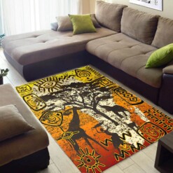 Trendy African Retro American Black Art Afrocentric Style Area Room Rug