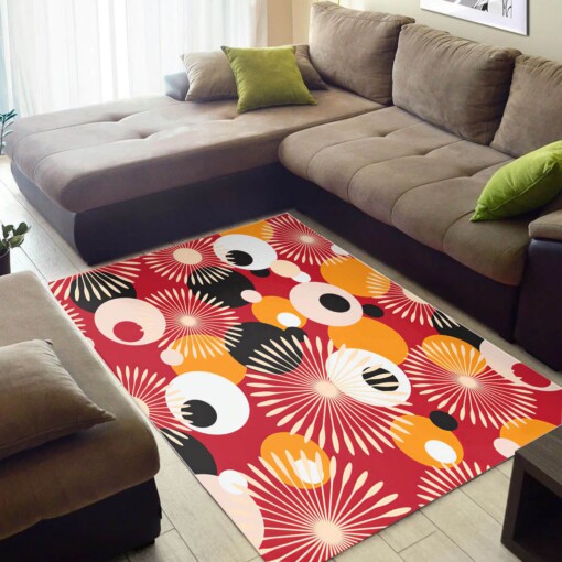 Trendy African Retro Themed Ethnic Seamless Pattern Design Floor House Rug