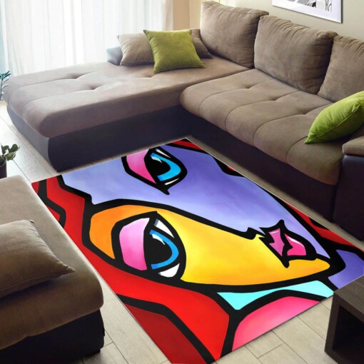 Trendy African Style Beautiful American Art Girl Large Room Rug