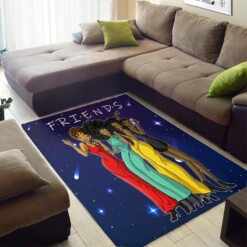 Trendy African Style Cute Afrocentric Afro Woman Friends Team Large Carpet Living Room Rug