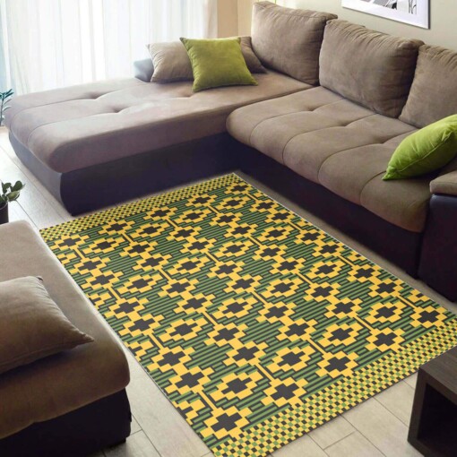 Trendy African Style Holiday American Seamless Pattern Themed Inspired Living Room Rug