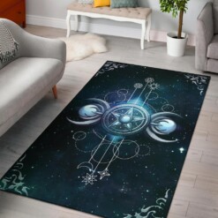 Triple Moon Wicca Area Rug