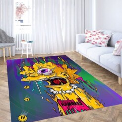 Trippy Lisa Simpson Cool Wallpaper Living Room Modern Carpet Rug