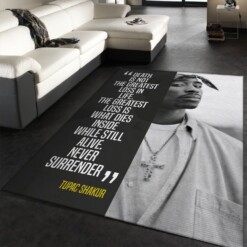 Tupac Shakur Music Rug  Custom Size And Printing