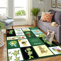 Turtles Make Me Happy Quilt Blanket Mk Carpet Area Rug