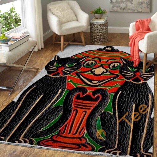 Two Black Cats Area Rug