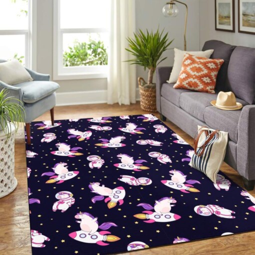 Unicorn Galaxy Pattern Carpet Floor Area Rug