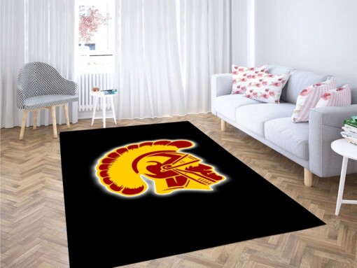 Usc Trojans Baseball Logo Living Room Modern Carpet Rug