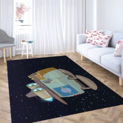 Van Space Rick And Morty Carpet Rug