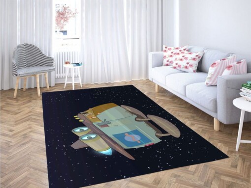 Van Space Rick And Morty Living Room Modern Carpet Rug
