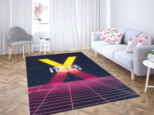 Vaporwave Ocean Living Room Modern Carpet Rug
