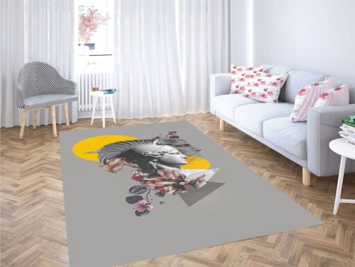 Vaporwave Roman Aesthetic Living Room Modern Carpet Rug