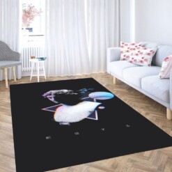 Vaporwave Wallpaper Living Room Modern Carpet Rug