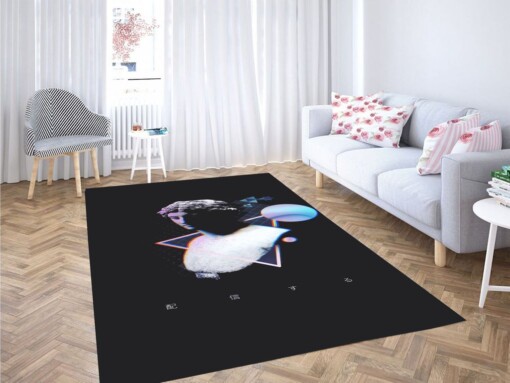 Vaporwave Wallpaper Living Room Modern Carpet Rug