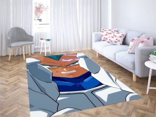Vegeta Blue Saiyan Face Living Room Modern Carpet Rug