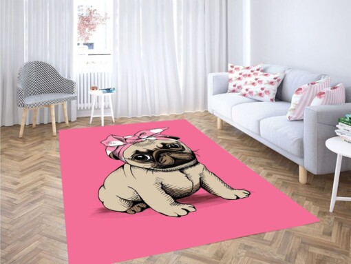 Very Cute Dog Living Room Modern Carpet Rug