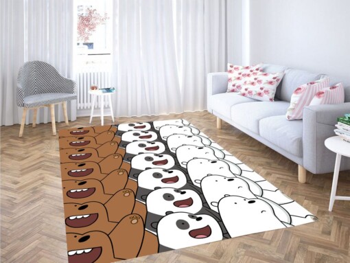Very Cute We Bare Bears Living Room Modern Carpet Rug