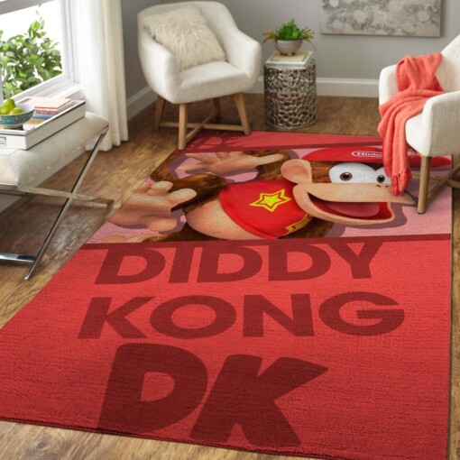 Video Game Fans Diggy Kong Area Rug