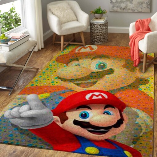 Videogame Fans Mario Video Game Area Rug