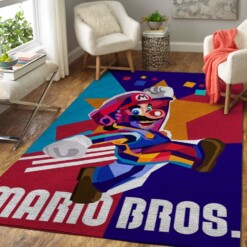 Videogame Fans Super Mario Bros Video Game Area Rug