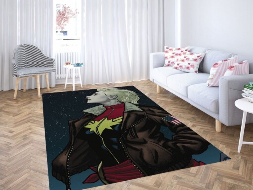 Vintage Captian Marvel Carpet Rug