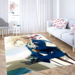 Violet Evergarden Anime Living Room Modern Carpet Rug