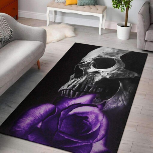 Violet Premium Skull Area Limited Edition Rug