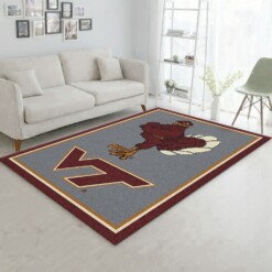 Virginia Tech Hokie Bird Rug  Custom Size And Printing