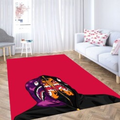 Bape Red Living Room Modern Carpet Rug