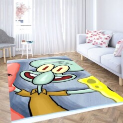 Wallpaper Spongebob Bersama Patrick Dan Squidward Living Room Modern Carpet Rug