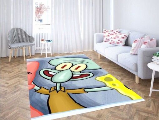 Wallpaper Spongebob Bersama Patrick Dan Squidward Living Room Modern Carpet Rug