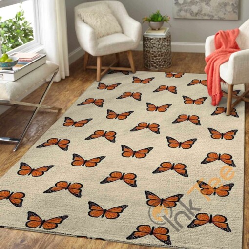 Warm butterflies Area Rug