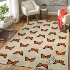 Warm butterflies Area Rug