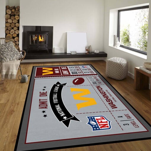 Washington Football Rug  Custom Size And Printing