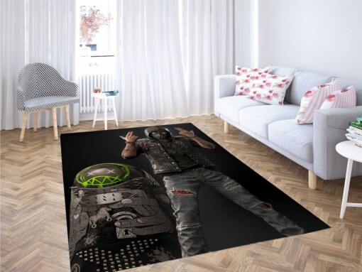 Watch Dog Game Living Room Modern Carpet Rug