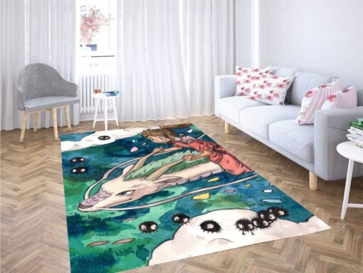 Water Color Spirited Away Carpet Rug